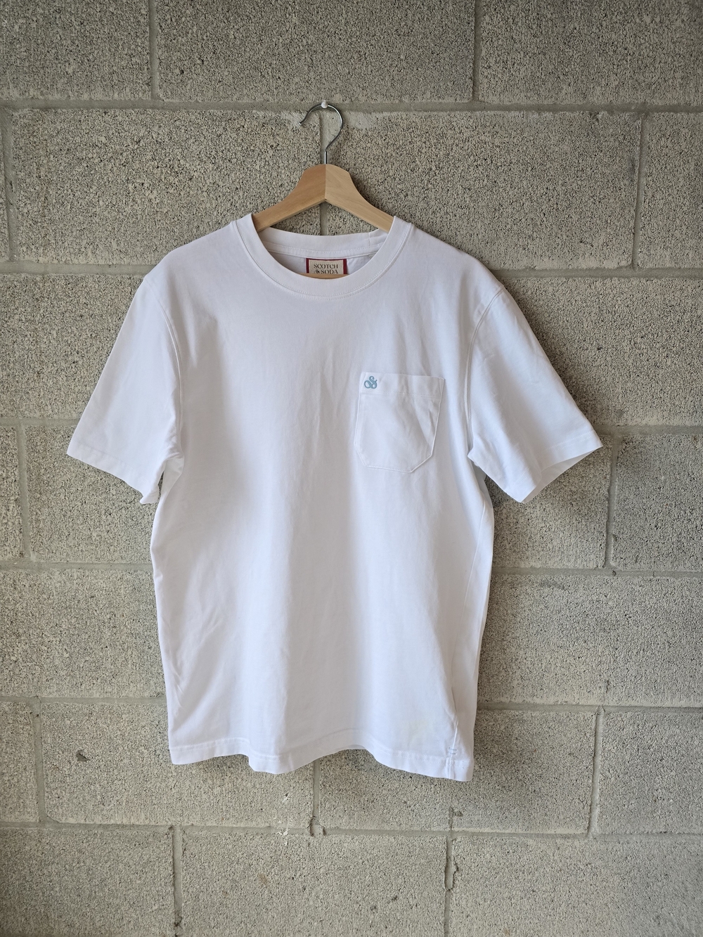 Scotch & Soda White Short-Sleeve Pocket Tee
